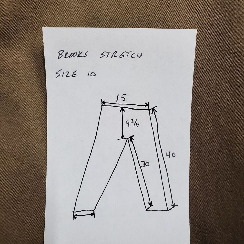 Brooks Womens Stretch Pants Size 10 Brown Straight Leg - Picture 5 of 5